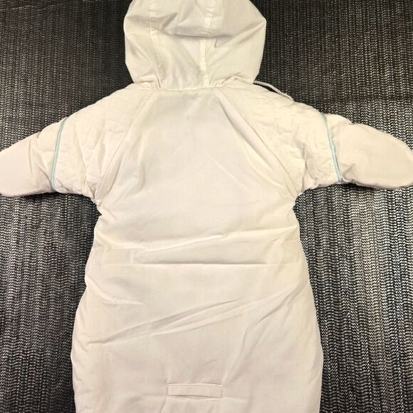 Vintage Infant's Snow Suit 9 Months Weather Tamer Zip Up Mittens White USA Made - Picture 10 of 10